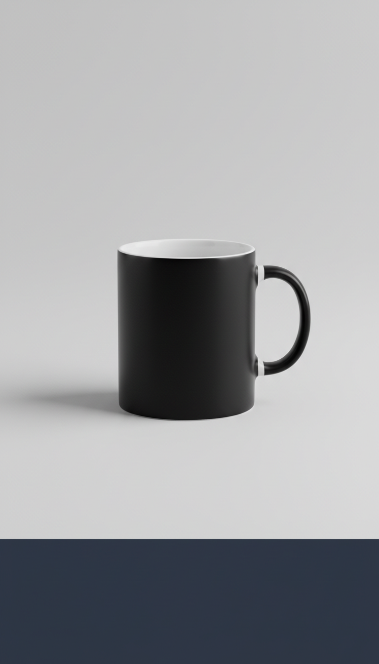 Ceramic Mug in Charcoal Glaze