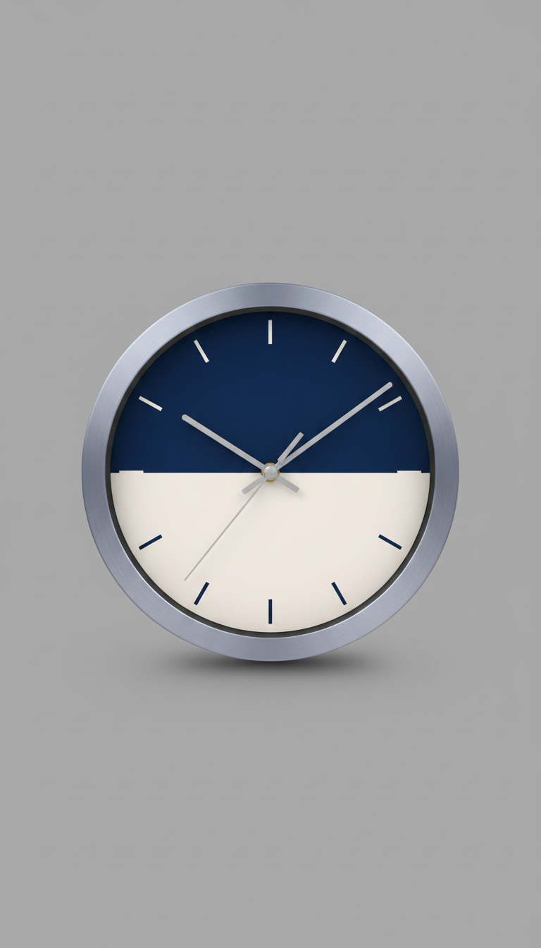 Silver Mist minimalist analog wall clock