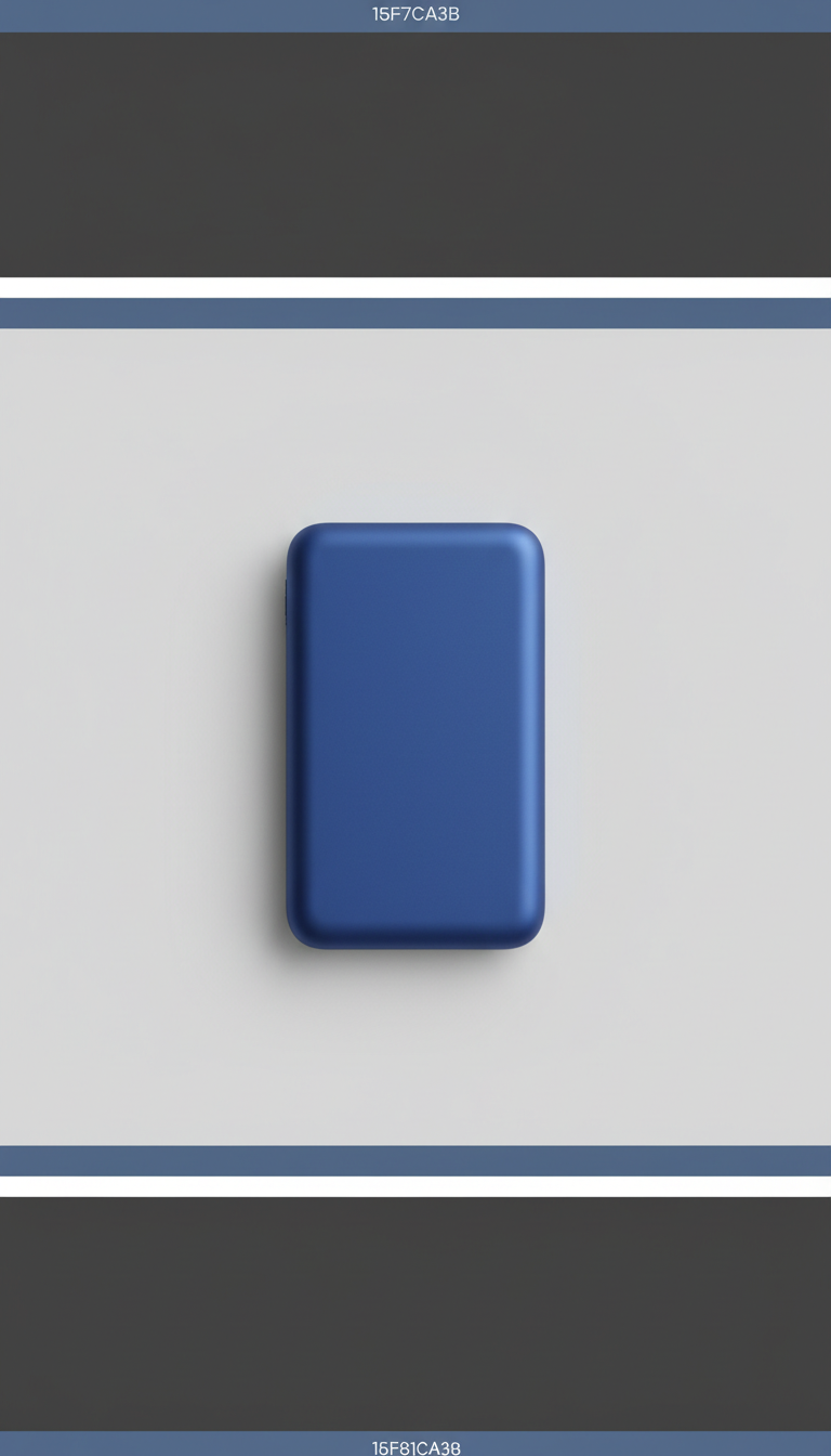 Electric Blue slimline portable power bank