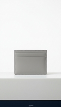 Pebble Grey Leather Card Holder